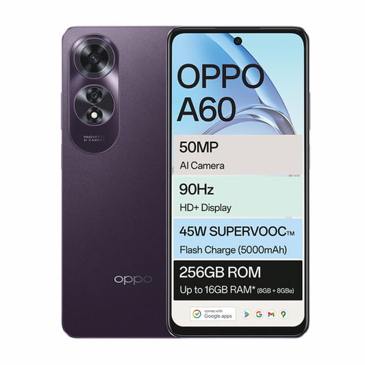 OPPO A60  256GB 8GB RAM 4G Phone -Midnight Purple