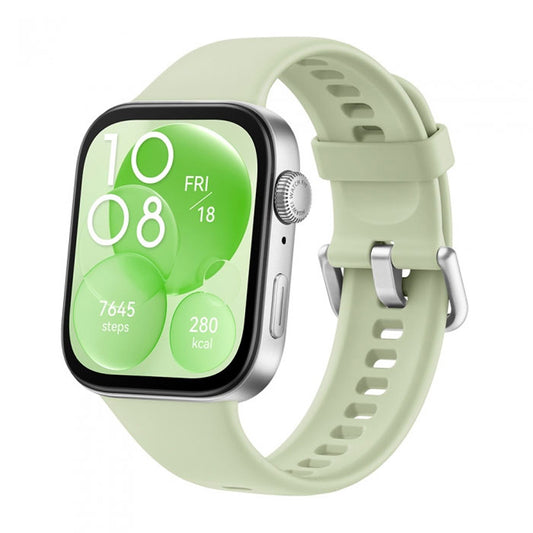 Huawei Watch Fit 3,Aluminum Body,Silicone Strap -Green