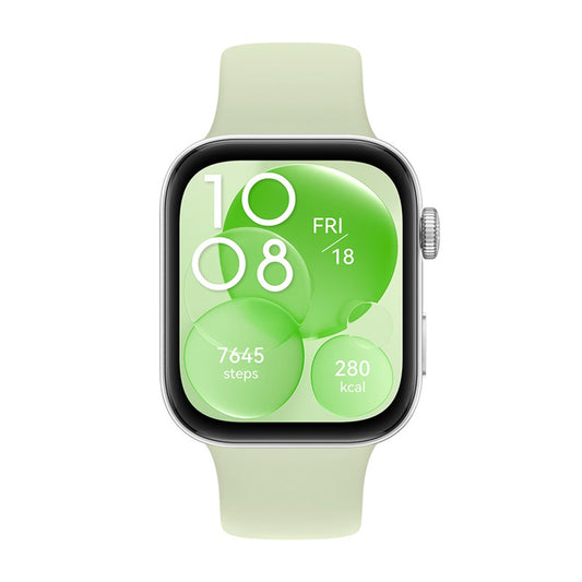 Huawei Watch Fit 3,Aluminum Body,Silicone Strap -Green