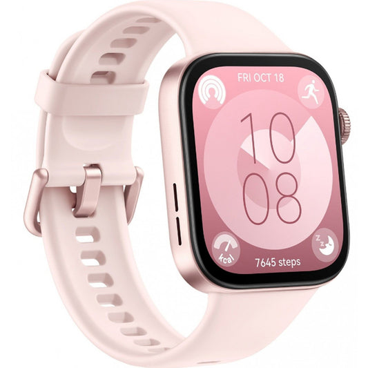 Huawei Watch Fit 3,Aluminum Body,Silicone Strap -Pink